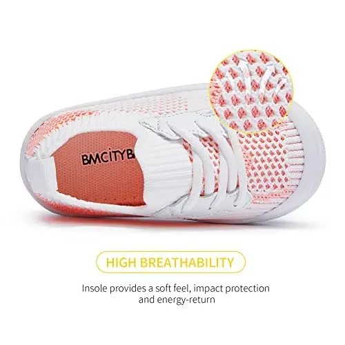 BMCiTYBM Baby Sneakers Girls Boys Lightweight Breathable Mesh First Walkers Shoes 6-24 Months - 4