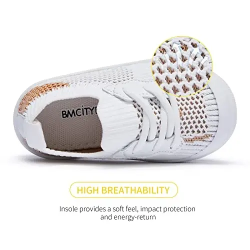 BMCiTYBM Baby Sneakers Girls Boys Lightweight Breathable Mesh First Walkers Shoes 6-24 Months - 4