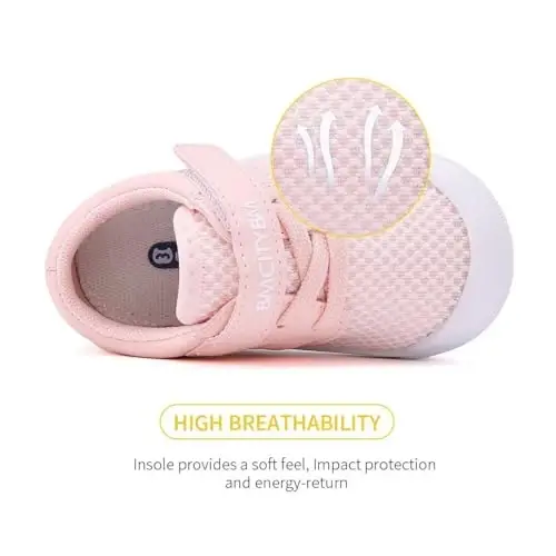 BMCiTYBM Baby Sneakers Girls Boys Lightweight Breathable Mesh First Walkers Shoes 6-24 Months - 4