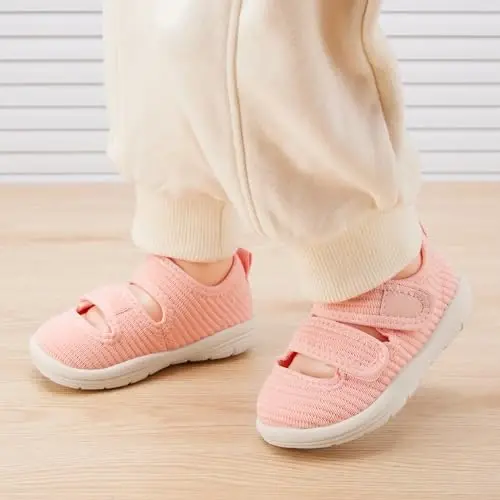 BMCiTYBM Baby Walking Shoes Infant Boy Girl First Walker Sneakers Breathable Lightweight Non-Slip Barefoot Shoes 6 9 12 18 24 Months - 2