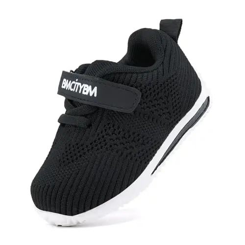 BMCiTYBM Chaqaloq o'g'il qiz poyafzallari nafas oladigan to'rli yurish poyafzallari engil sirpanmaydigan krossovkalar chaqaloq birinchi yuruvchilar 6 9 12 18 24 oy - 1