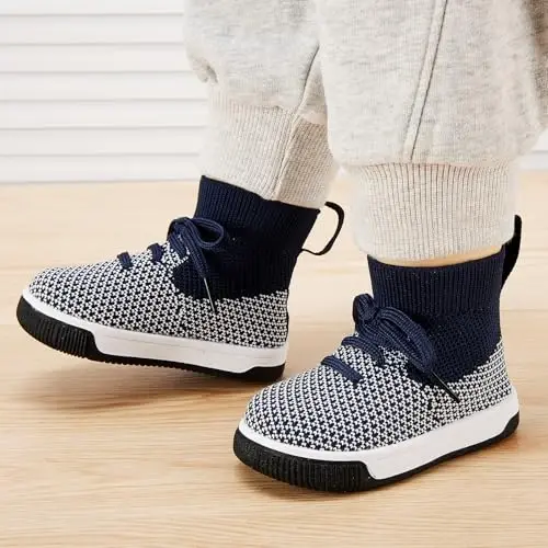 BMCiTYBM Chaqaloqlar poyafzali O'g'il qizlar uchun birinchi qadam poyafzali Yuguruvchi chaqaloqlar uchun poyafzali Yengil sirpanmaydigan krossovkalar 6 9 12 18 24 oylik - 2