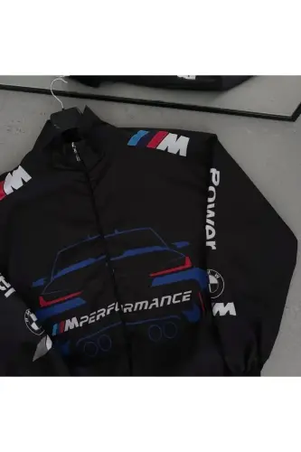 Bmw ///m M3 Unisex Parashut Mato Oversize Raqamli Bosmali To'q ko'k Shamolto'sg'ich Yomg'ir Palto Yengil Kurtka-Moviy - LUSHEN (1)