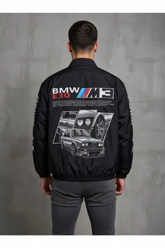 Bmw ///m M3 Unisex Parashut Mato Oversize Raqamli Bosmali To'q ko'k Shamolto'sg'ich Yomg'ir Palto Yengil Kurtka-Moviy - 6