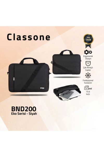 Bnd200 Eko Seriyasi 15.6 dyuymli Laptop, Notebook Qo'l Sumkasi - Qora - 2