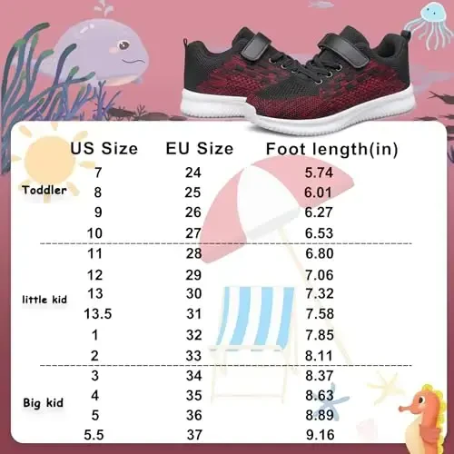 BNV Boys Girls Sneakers Bolalar poyabzali Unisex Yengil nafas oladigan Atletik yugurish tennis fitnes poyabzali Toddler/Kichkina bola/Katta bola uchun - MODAZONE (1)