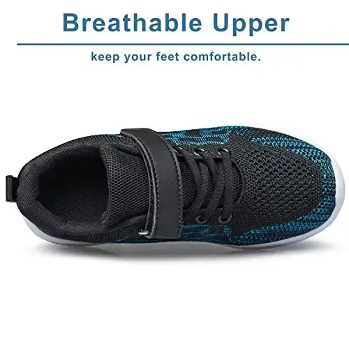 BNV Boys Girls Sneakers Bolalar Poyabzali Unisex Yengil Nafas Oluvchi Atletik Yugurish Tennis Fitness Poyabzali Toddler/Kichik Bolalar/Katta Bolalar uchun - 5