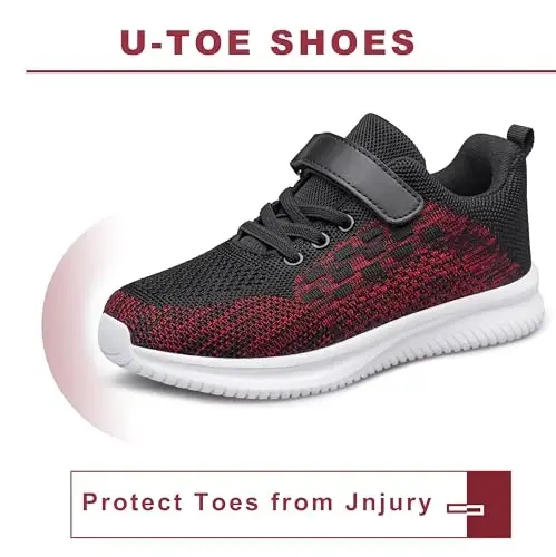 BNV Boys Girls Sneakers Kids Shoes Unisex Lightweight Breathable Athletic Running Tennis Fitness Shoes for Toddler/Little Kid/Big Kid - 3