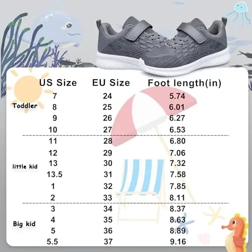 BNV Boys Girls Sneakers Kids Shoes Unisex Lightweight Breathable Athletic Running Tennis Fitness Shoes for Toddler/Little Kid/Big Kid - BNV (1)