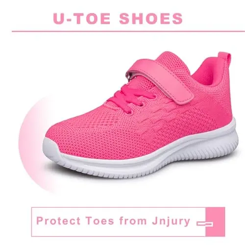 BNV Boys Girls Sneakers Kids Shoes Unisex Lightweight Breathable Athletic Running Tennis Fitness Shoes for Toddler/Little Kid/Big Kid - 4