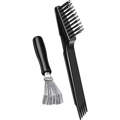 Boao 2 Pieces Hair Brush Cleaning Tool Comb Cleaner Brush Mini Comb Cleaning Hair Remover Tool for Removing Dust Home and Salon Use(Black Color) - 1