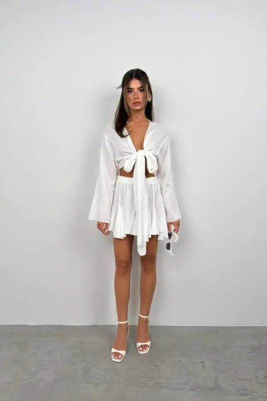 Boat Neck Long Sleeve Crop - BÜYÜKBEDENIZ