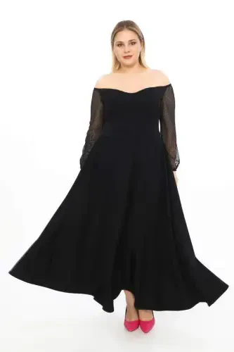 Boat Neck Princess Sweetheart Neckline Carmen Formal Dress ND609 - 1