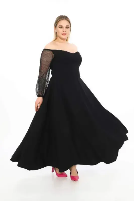 Boat Neck Princess Sweetheart Neckline Carmen Formal Dress ND609 - 4