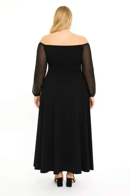 Boat Neck Princess Sweetheart Neckline Carmen Formal Dress ND609 - 6