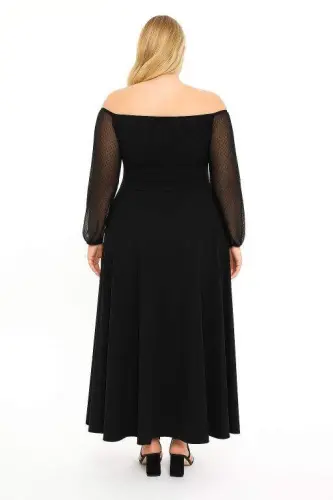 Boat Neck Princess Sweetheart Neckline Carmen Formal Dress ND609 - 6
