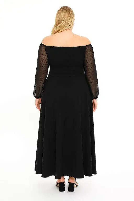 Boat Neck Princess Sweetheart Neckline Carmen Formal Dress ND609 - 6