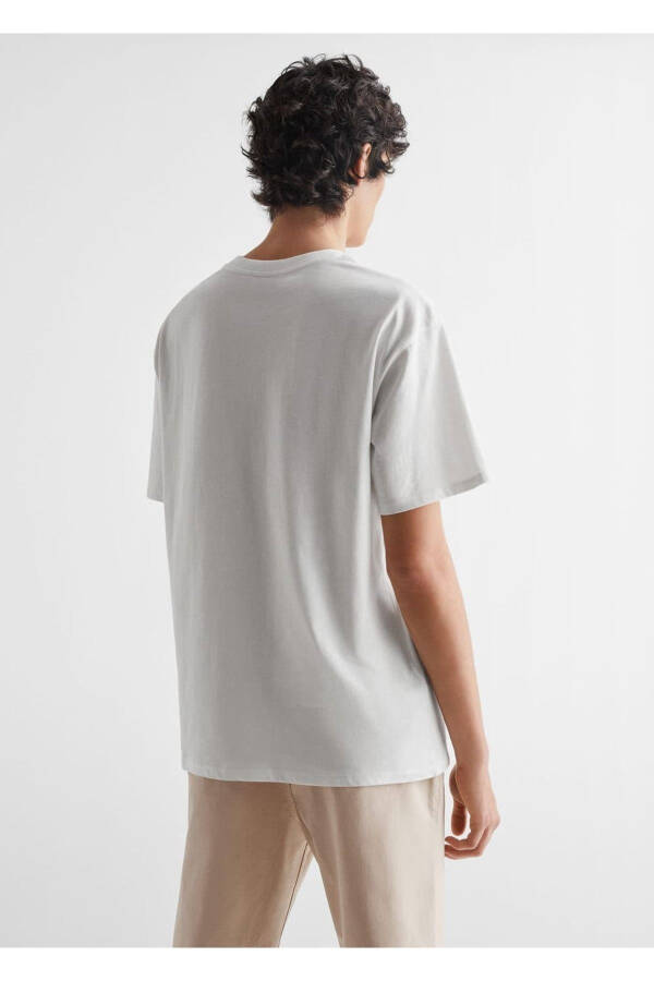 Boat Pattern Cotton T-Shirt - 4