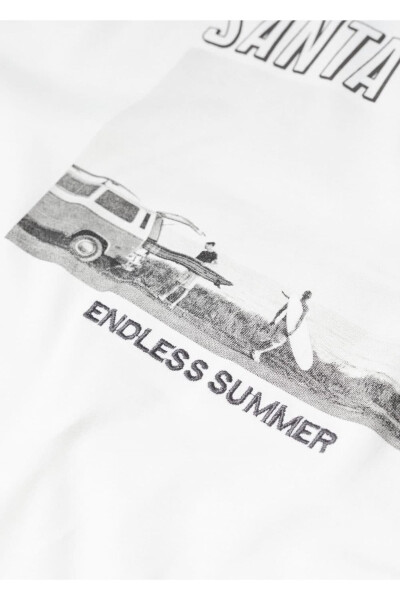 Boat Pattern Cotton T-Shirt - 5