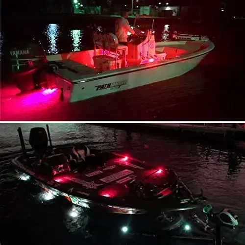 Boaton LED Night Fishing Lights, Courtesy, Deck, Navigation Lights For Boats, Red - 6