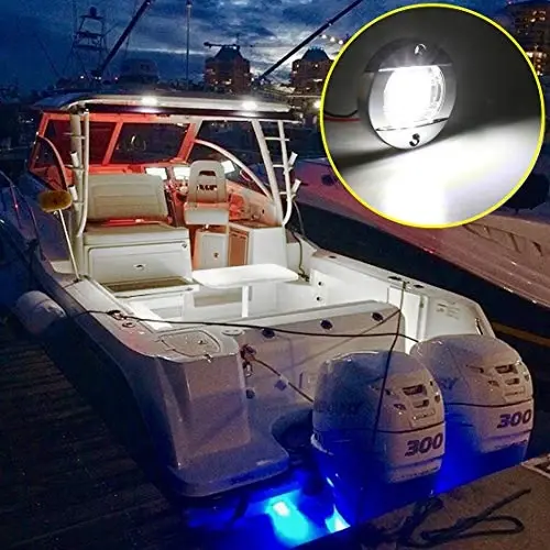 Boaton LED tungi baliq ovlash chiroqlari - Kema uchun odob, paluba, navigatsiya chiroqlari (oq) - 6