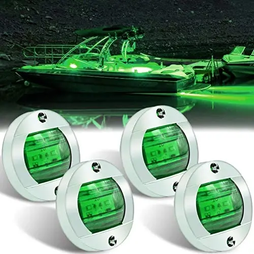Boaton Qayiq LED Kechasi Baliq Ovlash Chiroqlari, Hurmat Chiroqlari, Pastki Chiroqlari, Dengiz Qayiq LED Chiroqlari, Qayiq Ichki Chiroqlari, Qayiq Navigatsiya Chiroqlari, Qayiqlar Uchun Navigatsiya Chiroqlari LED (Yashil) - BOATON
