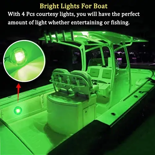 Boaton LED Night Fishing Lights - Courtesy, Deck, Navigation Lights for Boats (Green) - 5
