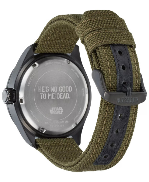 Boba Fett Cordura Kumaş Kayışlı Saat 43mm Yeşil - 3