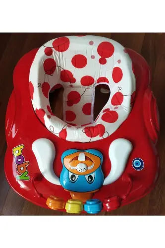 Boby Müzikli Yürüteç Çocuk Yürüteci - KIRMIZI-BEYAZ - BABY (1)