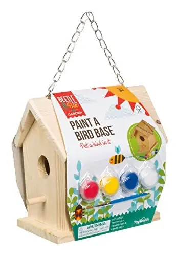 Beetle & Bee Paint A Bird Base, Backyard Birdhouse Kit, Bird House Painting Kit for Kids, DIY Arts & Crafts Gardening For Kids & Teens, Boys & Girls - 1