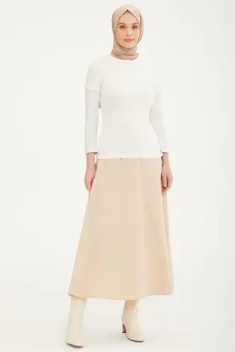 Боди Armine с коротким рукавом 21Kd9037 Экру - 1