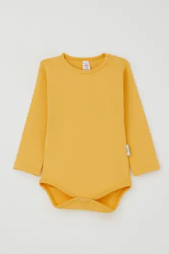 Боди для мальчика на кнопках, Basic, 9 месяцев-3 года, желтый - 1
