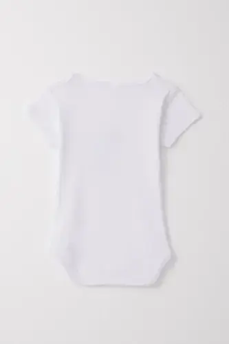 Боди для мальчика с кнопками, милый жираф-скейтбордист, 9-36 месяцев, белый - BREEZE (1)