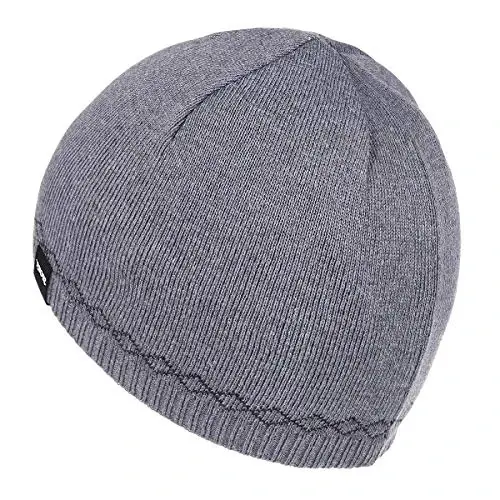 Bodvera Mens Winter Beanie Hat Warm Knit Cuffed Plain Toboggan Ski Skull Cap (3 Patterns) - 3