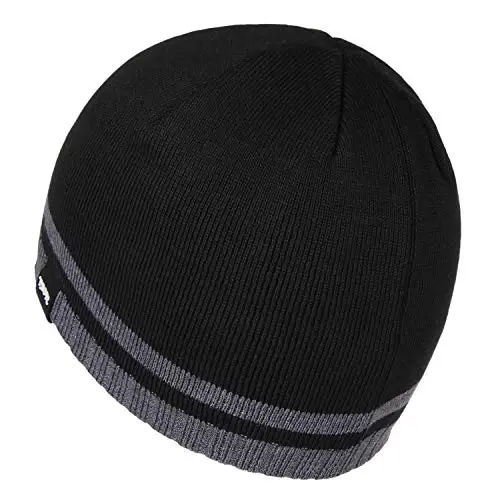 Bodvera Mens Qishki Shapka Iliq Trikotajli Manshetlangan Oddiy Toboggan Chang'i Bosh Suyagi Qalpog'i (3 naqsh) - 3