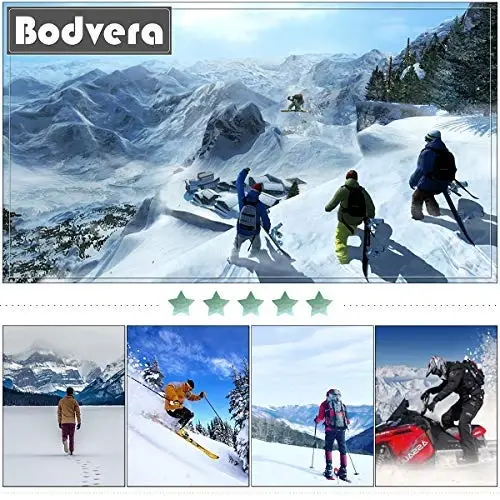 Bodvera Mens Qishki shapka issiq trikotajli manjetli tekis toboggan chang'i bosh suyagi qalpog'i (3 naqsh) - 7