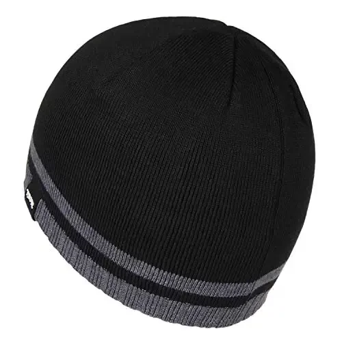 Bodvera Mens Winter Beanie Hat Warm Knit Cuffed Plain Toboggan Ski Skull Cap (3 Patterns) - 3