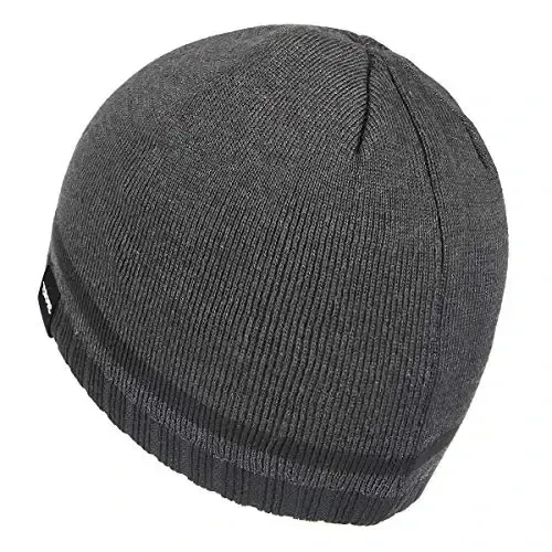 Bodvera Mens Winter Beanie Hat Warm Knit Cuffed Plain Toboggan Ski Skull Cap (3 Patterns) - 3