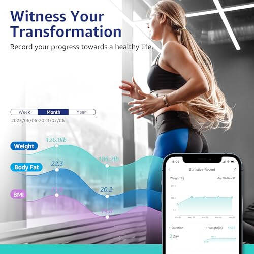 Body Fat Scale, Posture Extra Large Display Digital Bathroom Wireless Weight Scale Composition Analyzer with Heart Rate Heart Index & Body Shape Index with Free APP 400Lb Black - 2