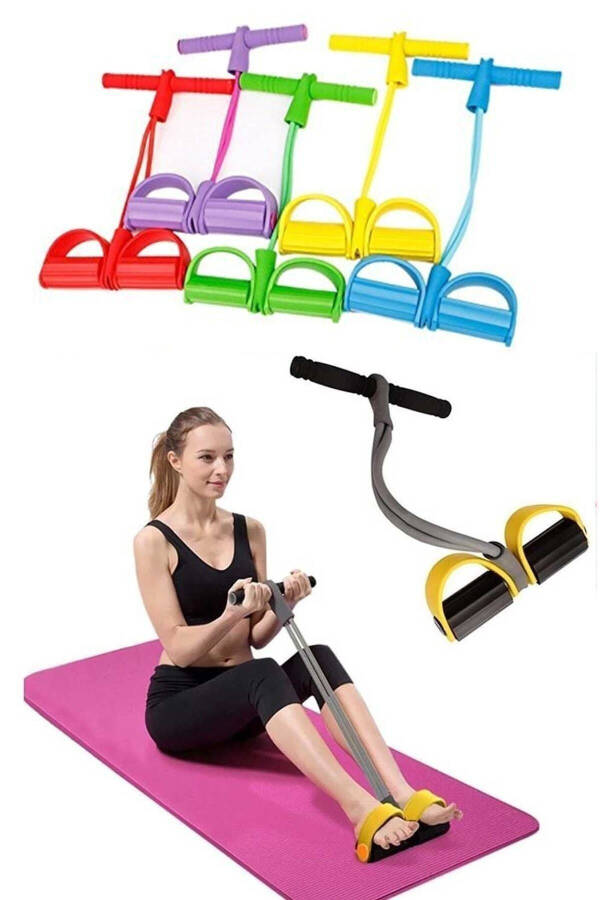 Body Shaping Exercise Abdominal Hand Foot Resistance Band Fitness Equipment - 1