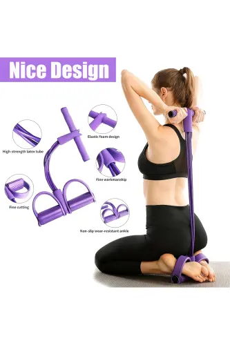 Body Trimmer Sit-Up Machine Home Exercise Elastic Band - 2