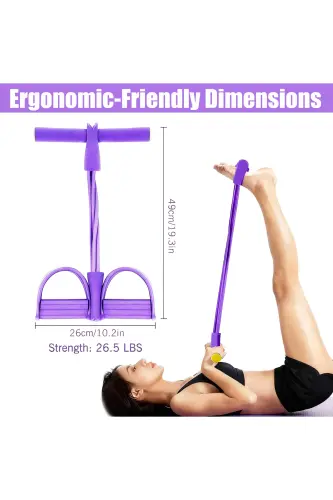 Body Trimmer Sit-Up Machine Home Exercise Elastic Band - 3