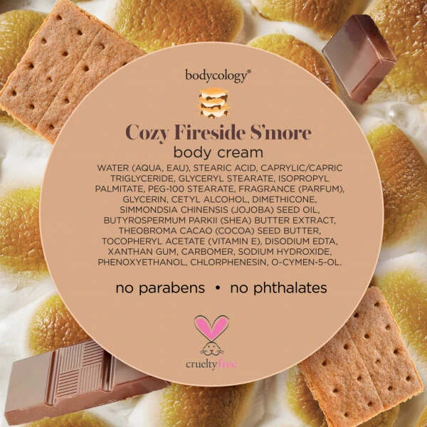 Bodycology Shea Butter Body Cream, Cozy Fireside S'more, 8 oz - 7