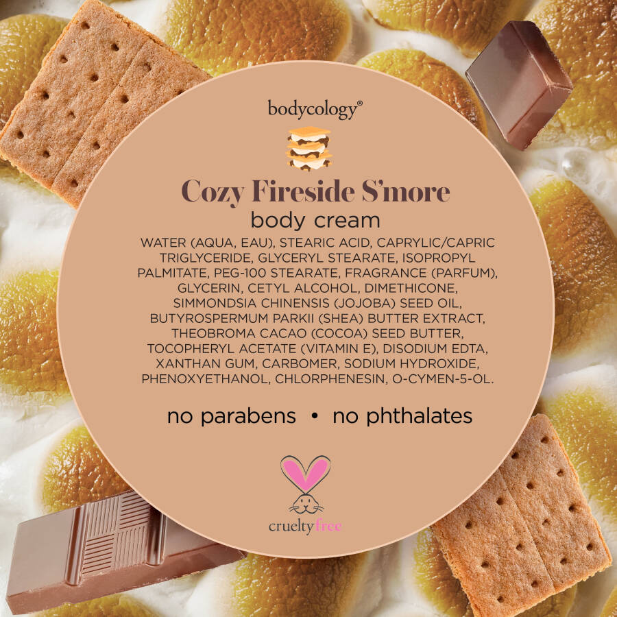 Bodycology Karite Yağlı Vücut Kremi, Cozy Fireside S'more, 8 oz - 8