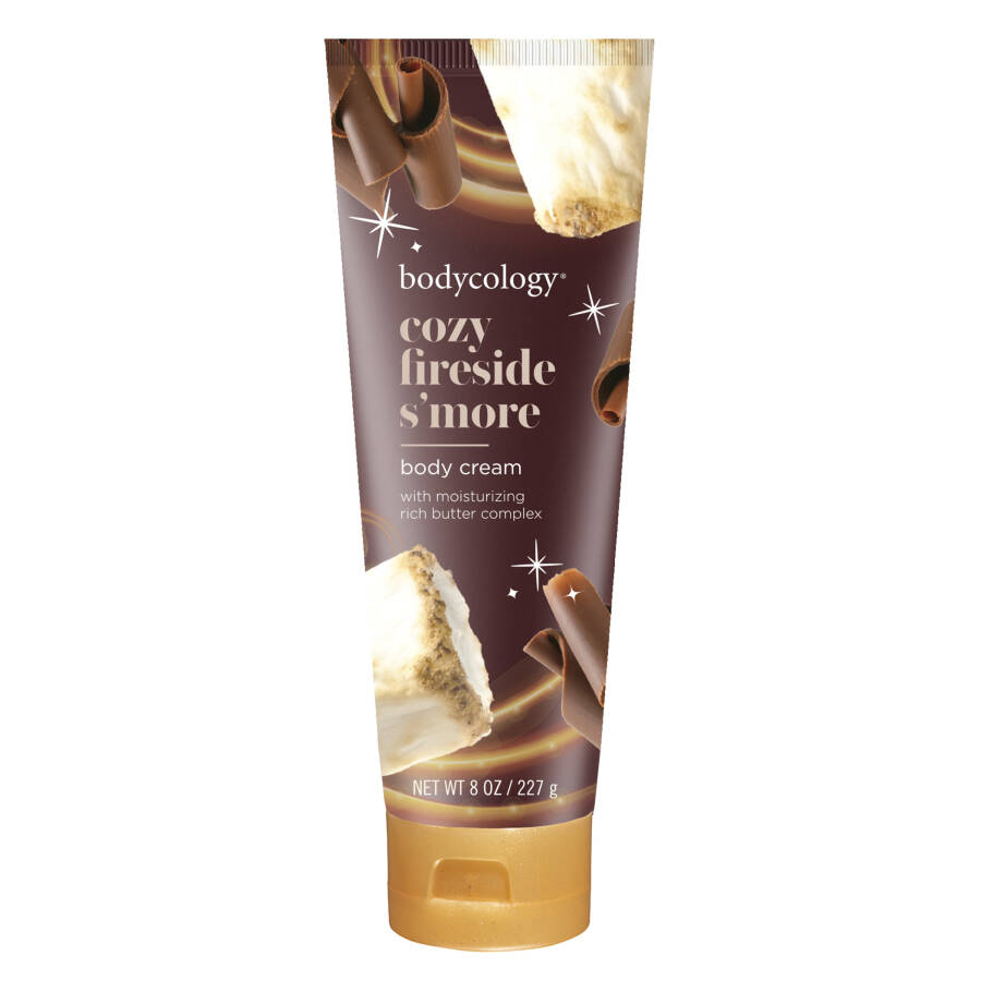 Bodycology Shea Butter Body Kremi, Cozy Fireside S'more, 8 унция - 1