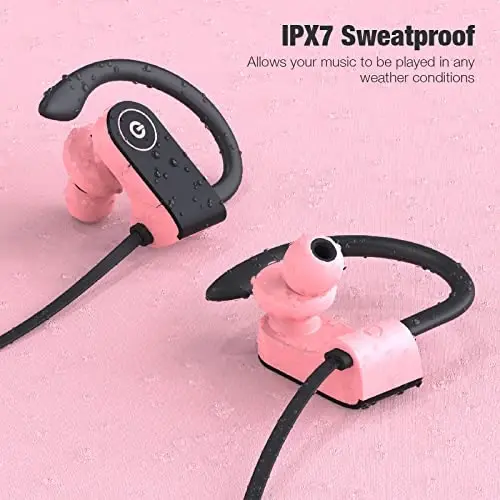Boean Bluetooth Headphones - IPX7 Waterproof Running Sports Earphones for Women & Girls with 16 Hrs Playtime - 4