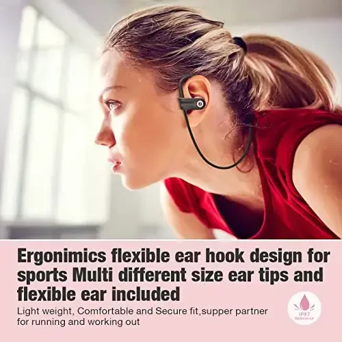 Boean Bluetooth Headphones, Wireless Earbuds with 16 Hours Bluetooth 5.3 Wireless Headphones HD Deep Bass Stereo IPX7 Waterproof Earphones for Sports Headset - 7