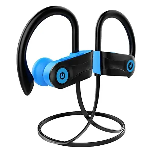 Boean Bluetooth Headphones, Bluetooth 5.3 Wireless Headphones with 16 Hours Playtime, Stereo Bass IPX7 Waterproof Over Ear Earphones for Workout and Sports Running 