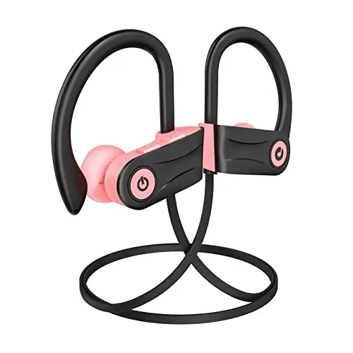 Boean Bluetooth quloqchinlari, 16 soatlik Bluetooth 5.3 simsiz quloqchinlar HD chuqur bass stereo IPX7 suv o'tkazmaydigan sport garniturasi uchun simsiz quloqchinlar - BOEAN
