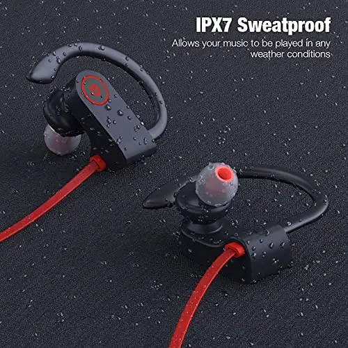Boean Bluetooth Quloqchinlari Simsiz Quloqchinlari Bluetooth 5.3 Yugurish Quloqchinlari IPX7 Su o'tkazmaydigan Quloqchinlari 16 soat Davomiyligi Stereo Ovoz Yalıtım Quloqchinlari Mashqlar Sport Zalı Uchun - 5